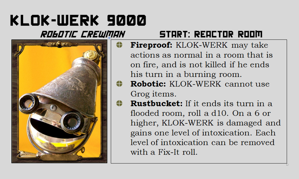 KLOK-WERK 9000, Robotic Crewman